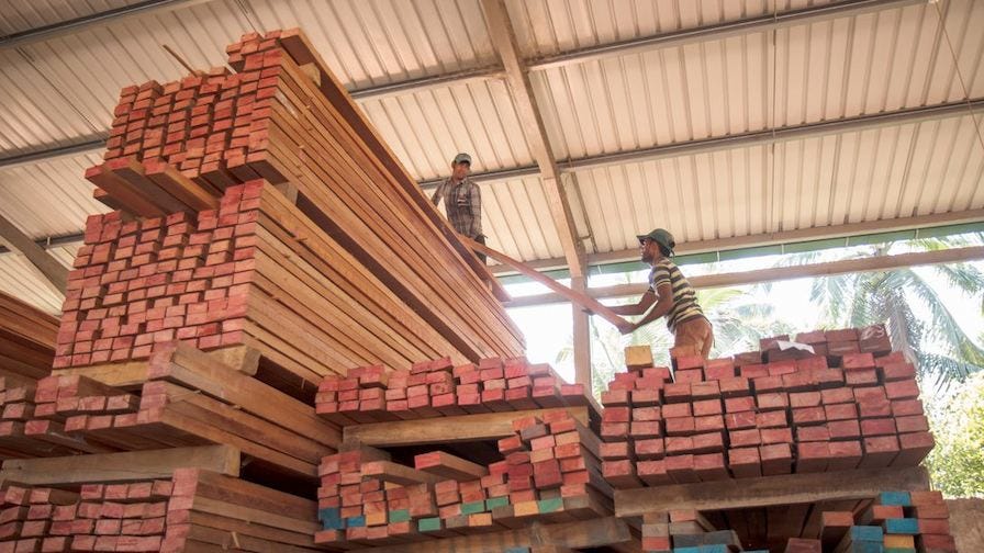 Mahawatta stacking lumber